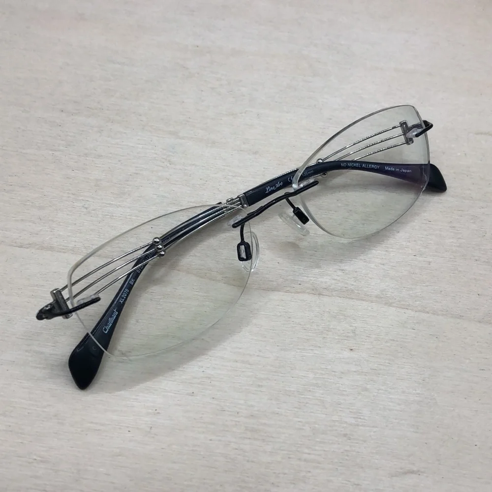 Charmant Line Art XL2075 Glasses FRAMES ONLY 51-17-135 Titan Japan Rimless
